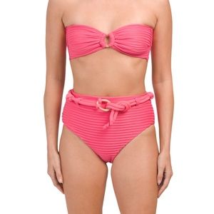 Revel Rey Hayes Bandeau Two Piece Bikini Set M NWT